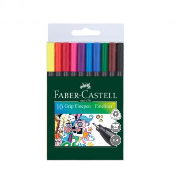 Faber-Castell Grip 10 тънкописеца 0.4 mm - Онлайн книжарница Сиела | Ciela.com