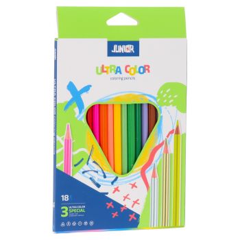 Цветни моливи Junior Ultra Color 18 цвята - 8605028824595 - Онлайн книжарница Ciela | ciela.com