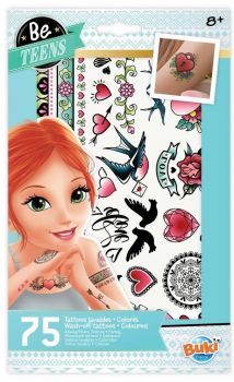Разноцветни татуировки за момиче Buki Be Teens - 75 броя