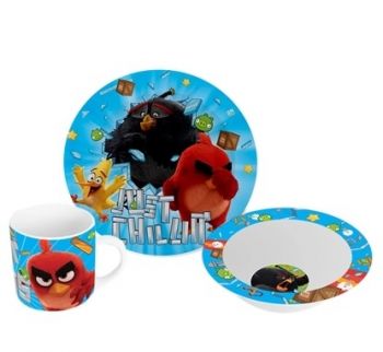 Комплект чаша, чиния и купа Angry Birds Disney - порцеланови - Онлайн книжарница Сиела | Ciela.com