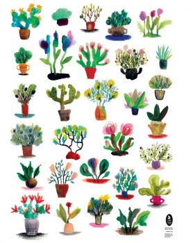 Цветен плакат - Колекция въображаеми растения - Бяла лодка - онлайн книжарница Сиела | Ciela.com