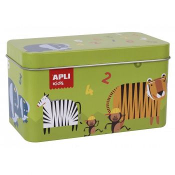 Домино - Числа и животни в метална кутия - Apli Kids - онлайн книжарница Сиела | Ciela.com