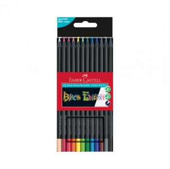 Faber-Castell Цветни моливи Black Edition, 12 цвята - 1015120566 - Faber-Castell - Онлайн книжарница Ciela | ciela.com