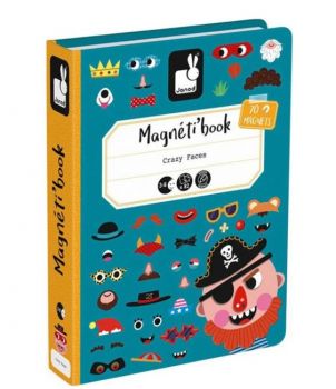 Детска магнитна книга Janod - Смешни момчешки лица - Онлайн книжарница Сиела | Ciela.com