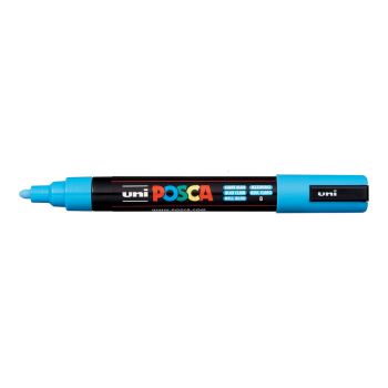 Перманентен маркер POSCA PC-5M объл връх 1.8-2.5 mm - Светлосин