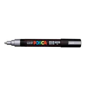 Перманентен маркер POSCA PC-5M объл връх 1.8-2.5 mm - Сребърен