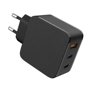 Бързо зарядно устройство VS Mobile - 100-240V 1xUSB-A 3.0A + 1xUSB Type-C 3.0A 65W PD - 3803011900003 - Онлайн книжарница Ciela | ciela.com