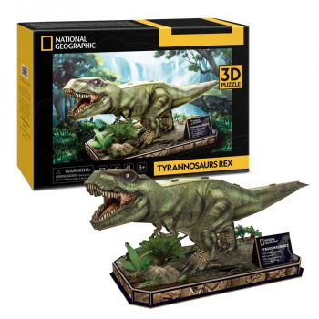 CubicFun Пъзел 3D National Geographic Tyrannosaurus Rex 52 ч. DS1051h